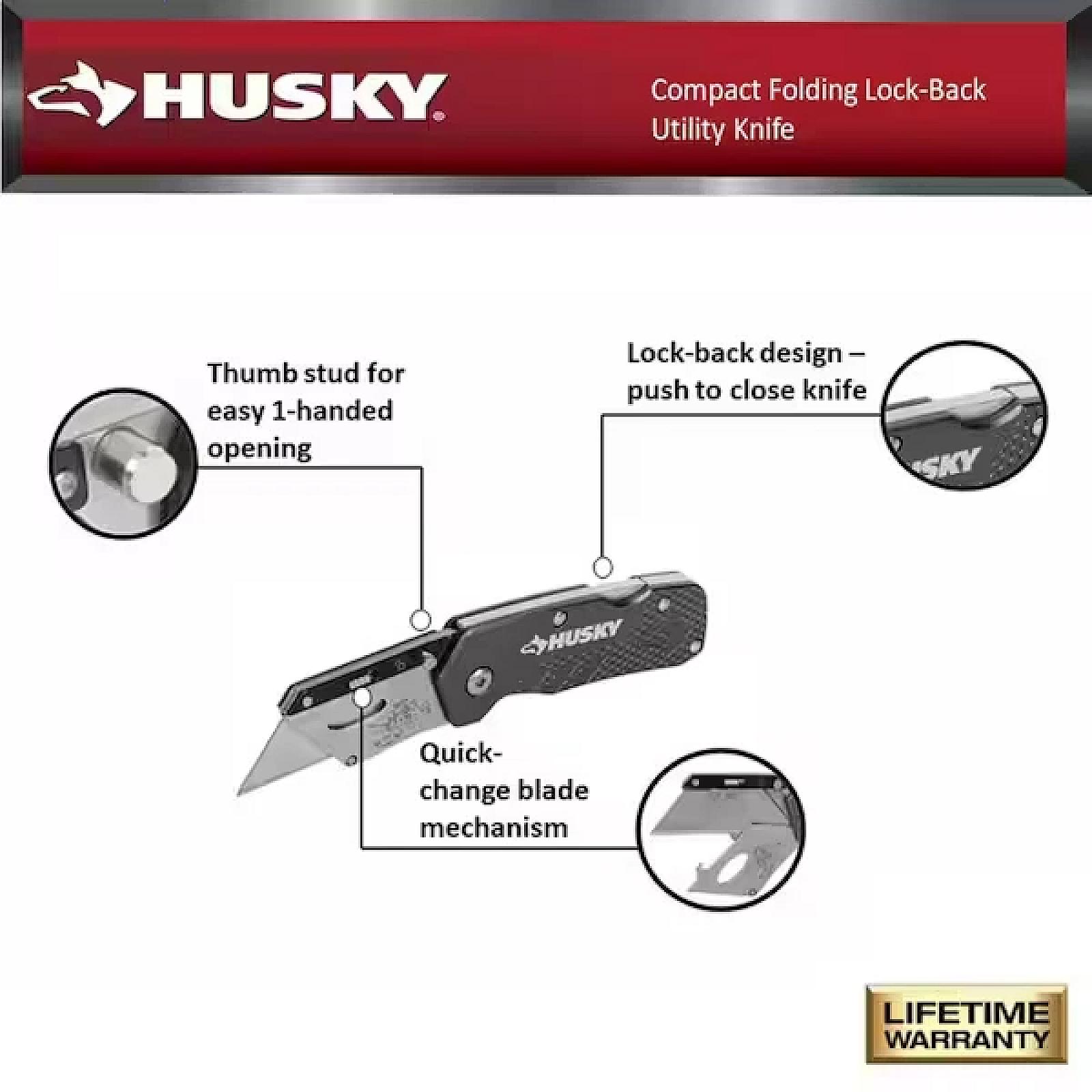 Складаний ніж зі змінними лезами Husky 1010314968
