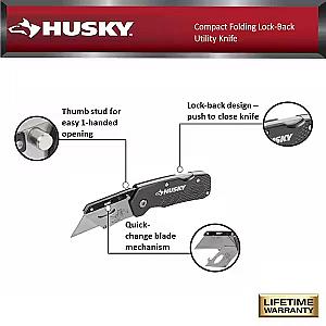 Складаний ніж зі змінними лезами Husky 1010314968