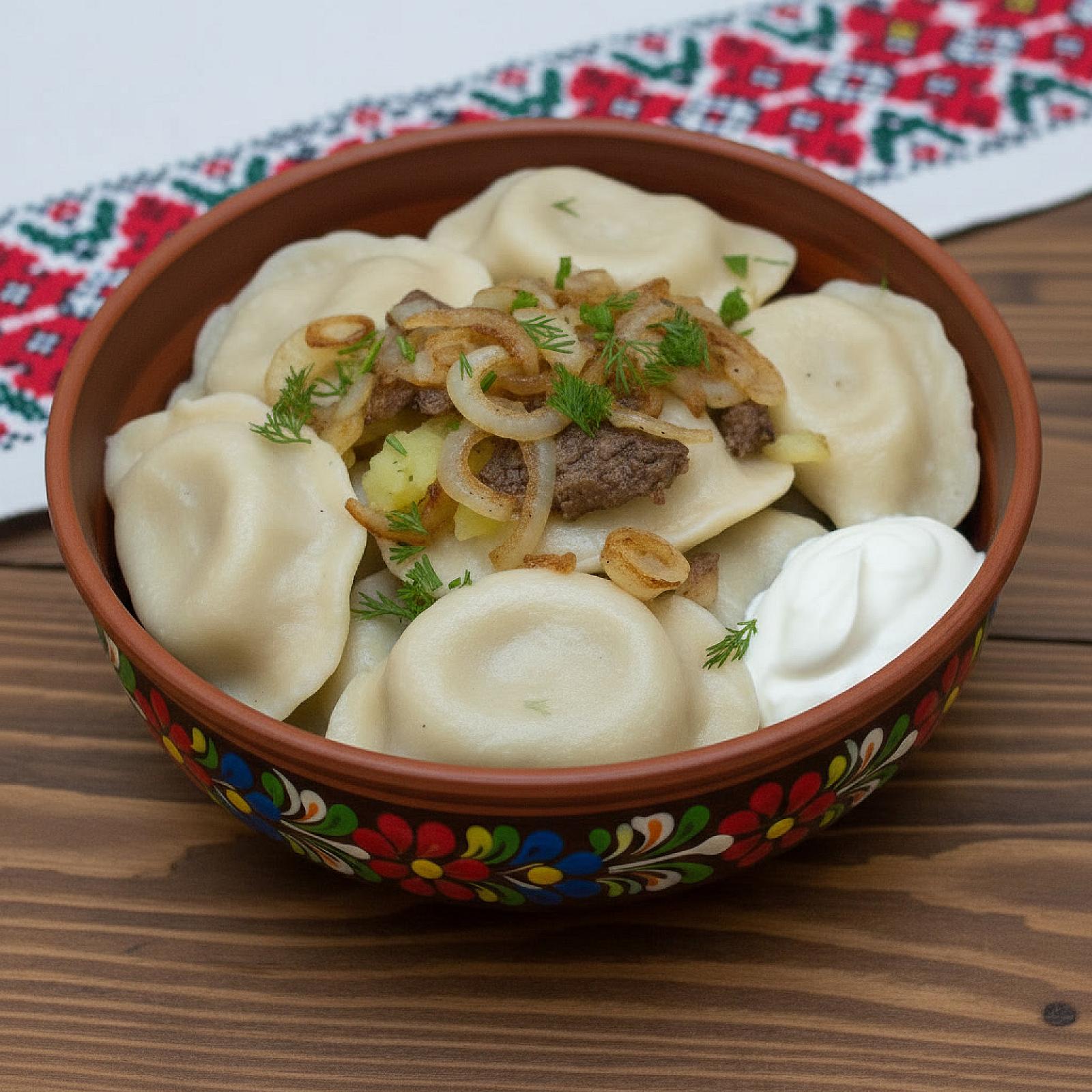Вареники з картоплею та печінкою