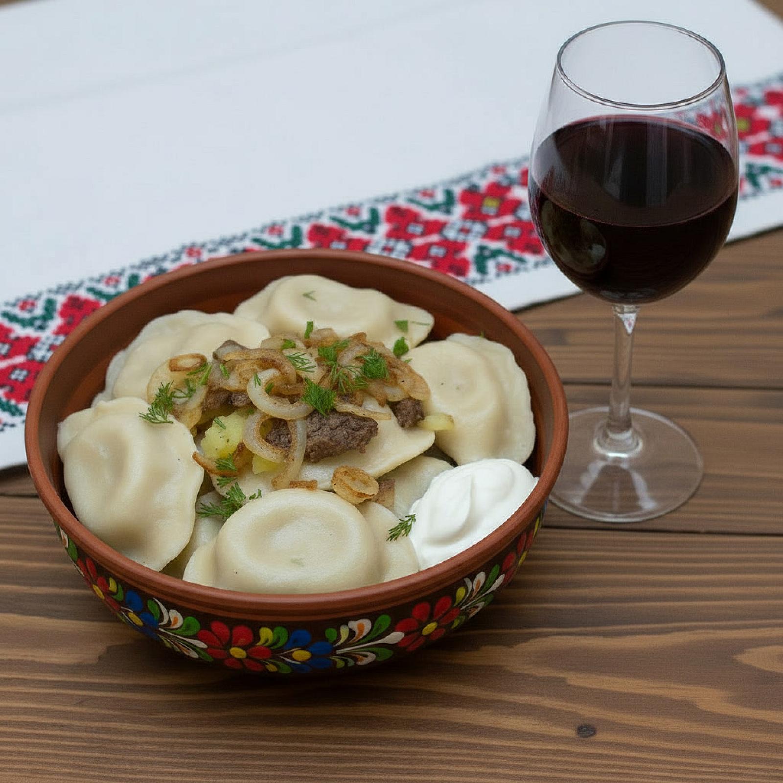 Вареники з картоплею та печінкою