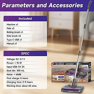 Акумуляторний електровіник Cordless Hand Sweeper 360, 15 Вт, 2500 мАг