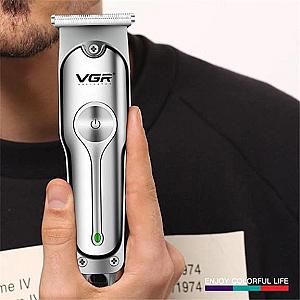 Акумуляторна машинка для стрижки VGR V-071, 3 насадки