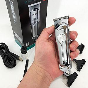 Акумуляторна машинка для стрижки VGR V-071, 3 насадки
