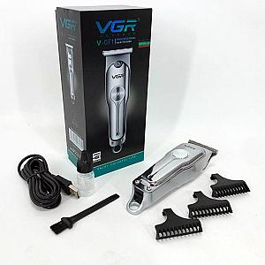 Акумуляторна машинка для стрижки VGR V-071, 3 насадки
