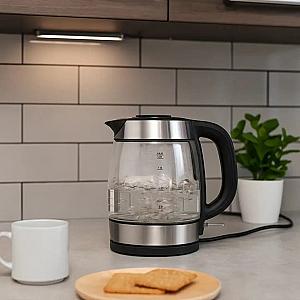 Електрочайник Domotec MS-7946 скляний, 1,7 л, 2200 Вт