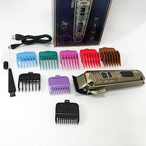 Акумуляторна машинка для стрижки VGR V-005, 8 насадок