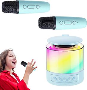 Портативна Bluetooth-колонка K19 з двома мікрофонами для караоке