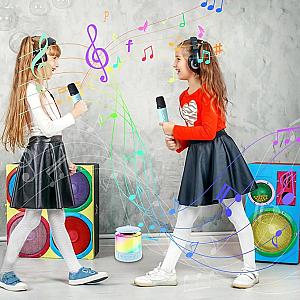 Портативна Bluetooth-колонка K19 з двома мікрофонами для караоке