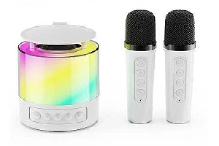Портативна Bluetooth-колонка K19 з двома мікрофонами для караоке