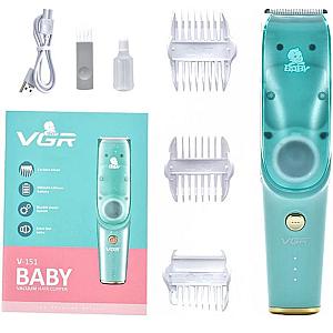 Дитяча машинка для стрижки VGR V-151 Baby із збиранням волосся, IPX7