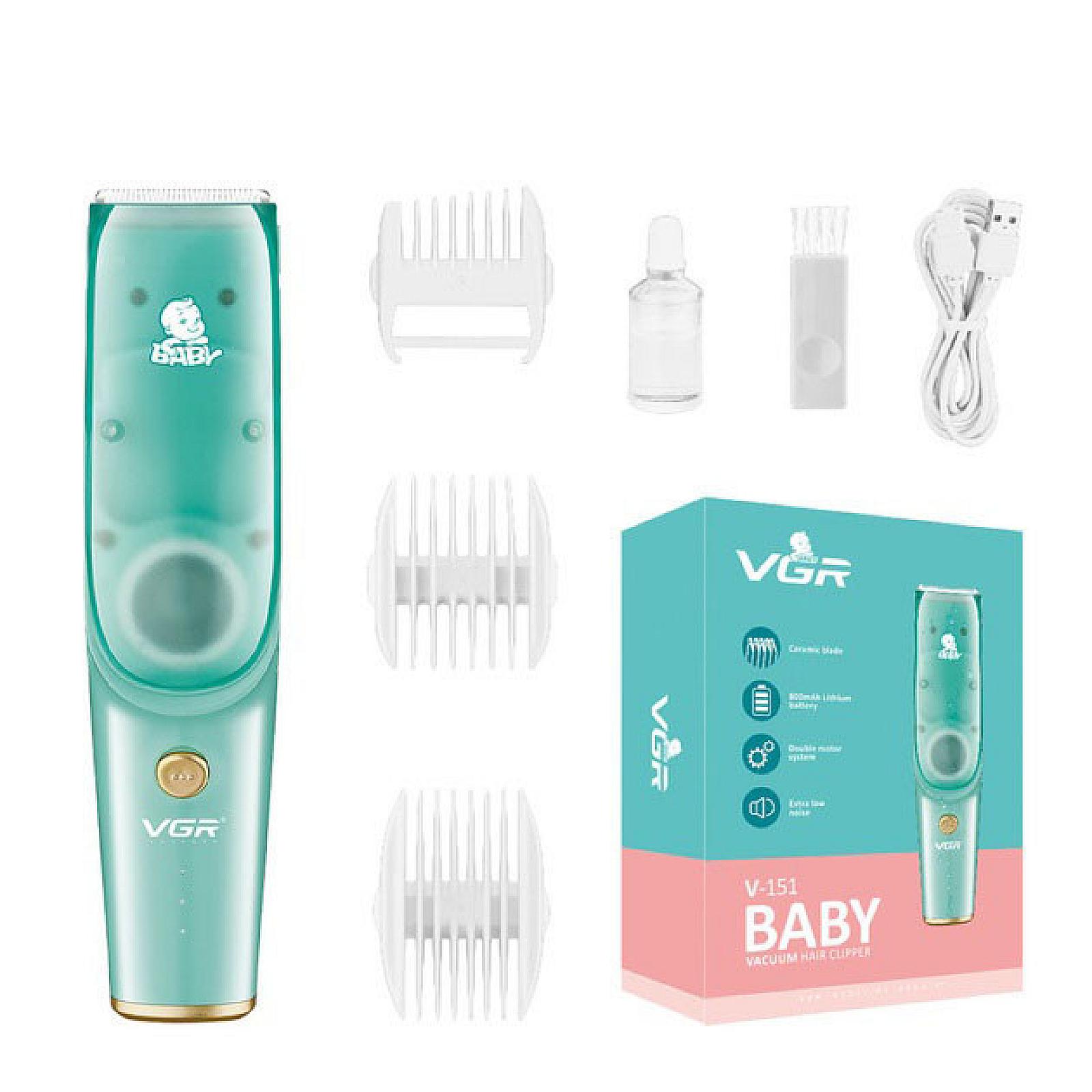 Дитяча машинка для стрижки VGR V-151 Baby із збиранням волосся, IPX7