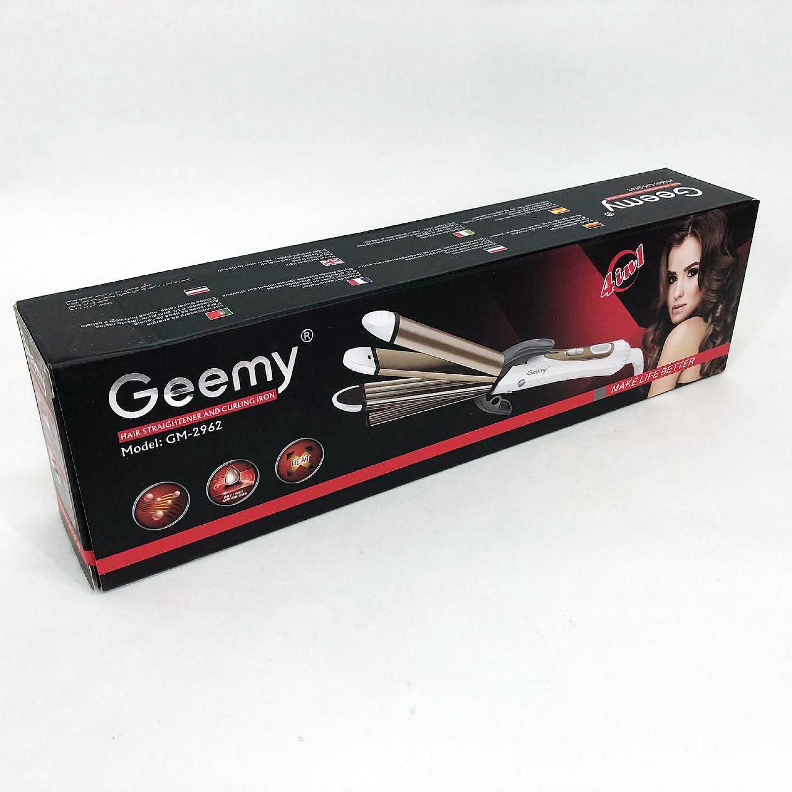 Стайлер для волосся GEMEI GM-2962 4 в 1 (випрямляч, плойка, гофре)