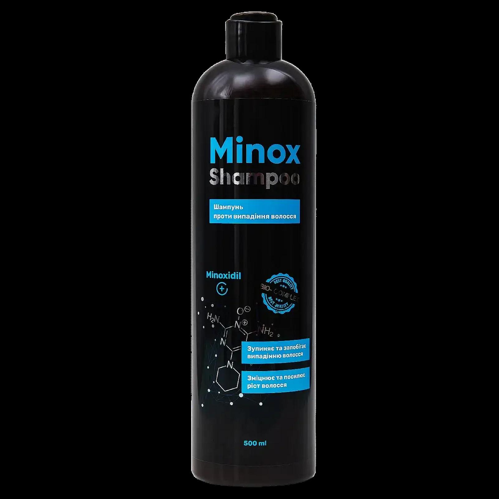 Шампунь від випадіння волосся з пантенолом, перцем та протеїнами. Minox shampoo 500 мл