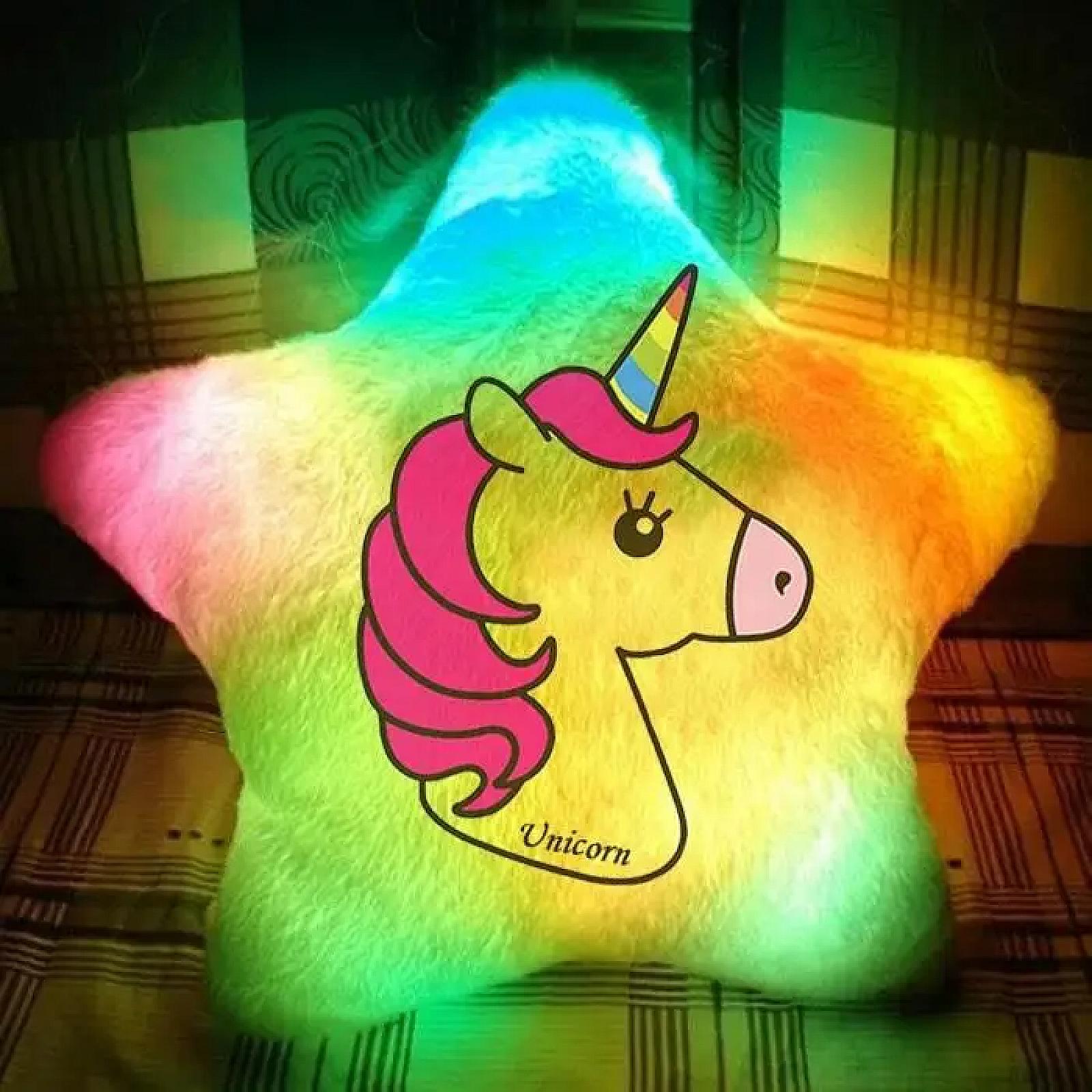 Подушка нічник Єдиноріг райдужний Unicorn нічник у дитячу кімнату - дитяча подушка